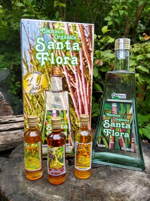 Cachaça Orgânica Santa Flora 700ml - Com Estojo